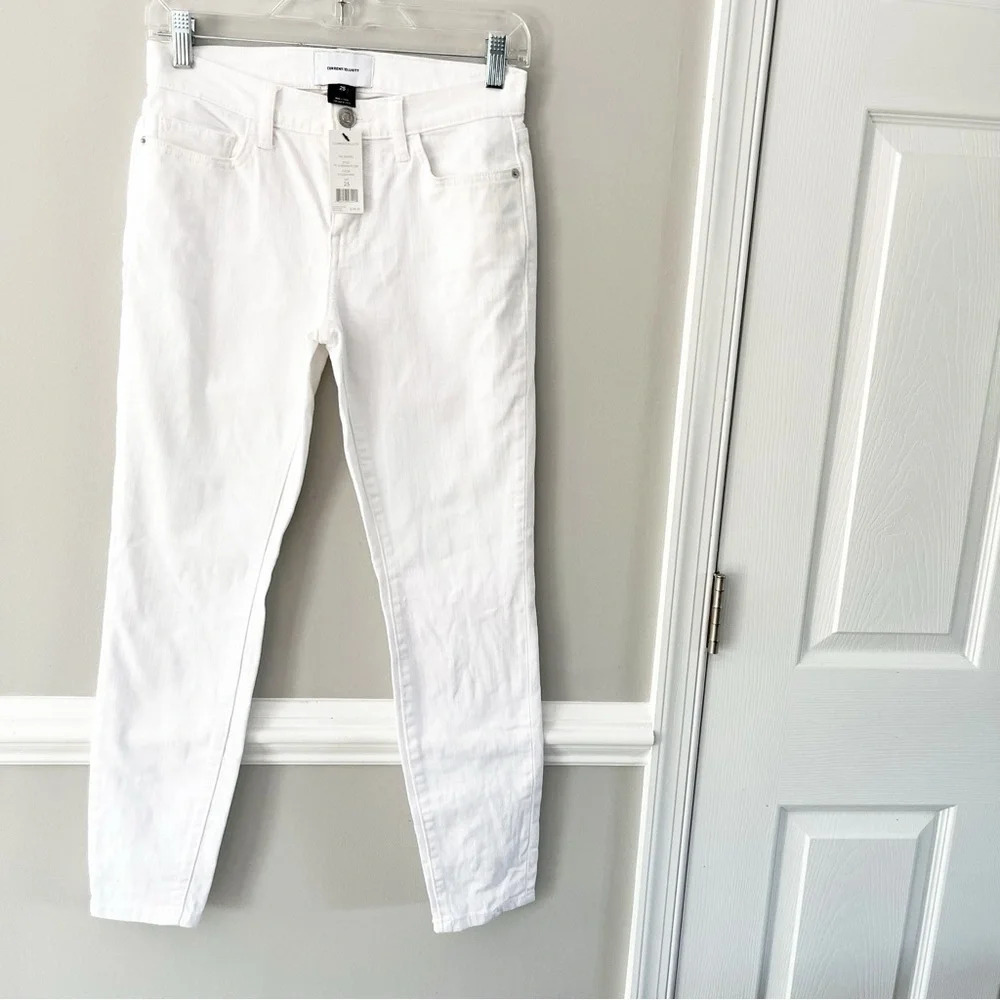 NWT Current/Elliott The Stiletto White Skinny Denim Jeans Size 25